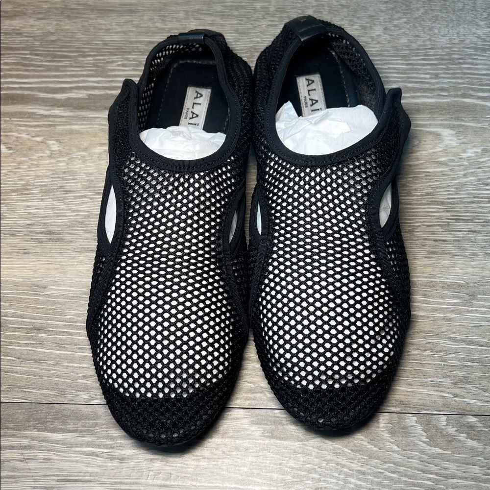 ALAÏA Fishnet slip-on shoes